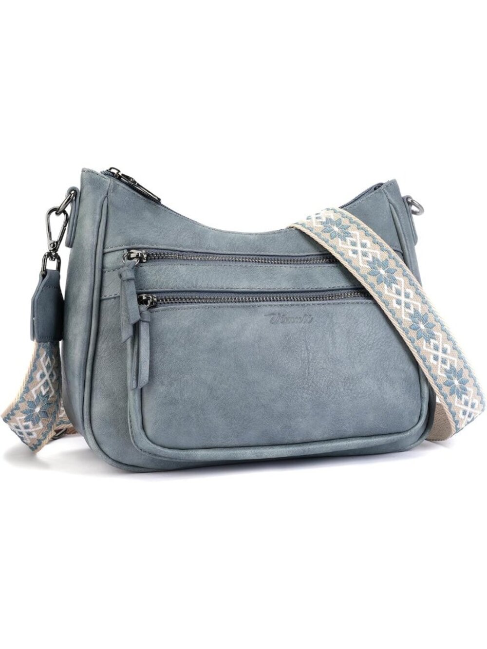 Trendy Leather Crossbody Bag for Women | Multi Pocket Lightweight Travel Purse